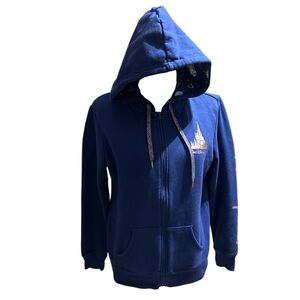 Walt disney 50th hoodie zip up sweater size L Blue